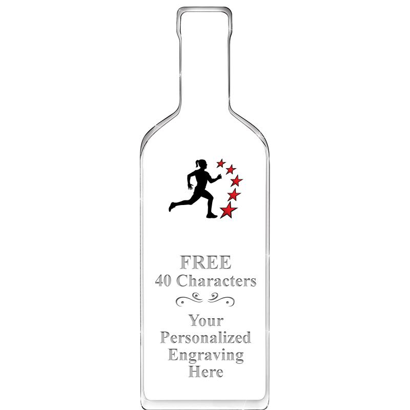 10" WINE BOTTLE ACRYLIC