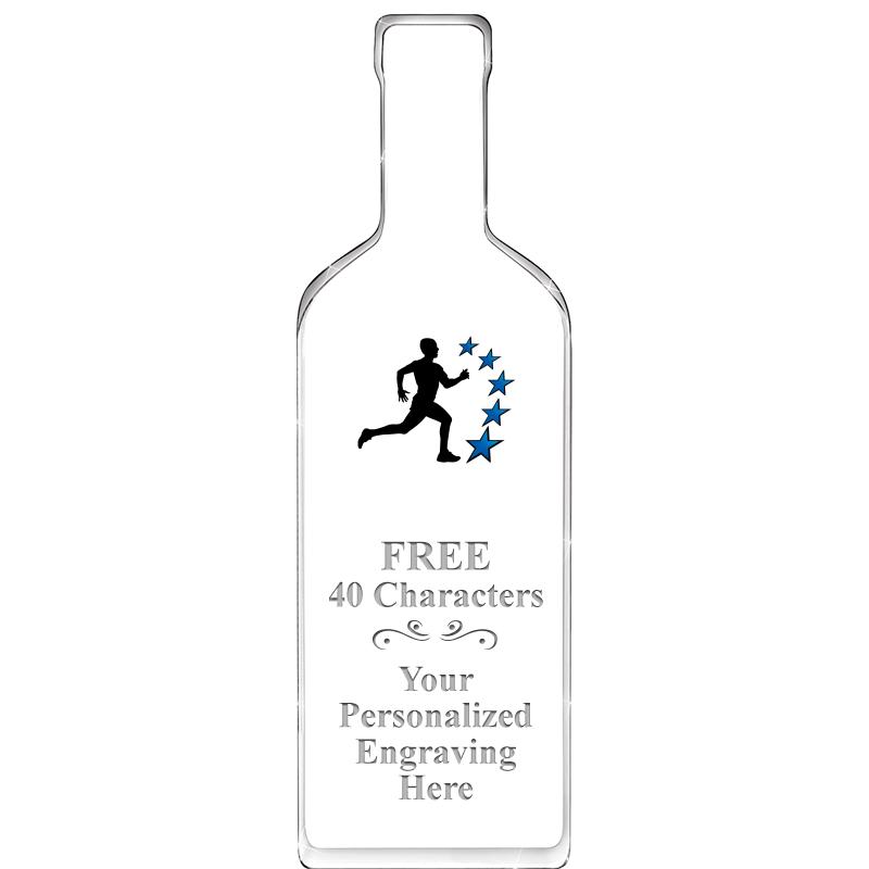 10" WINE BOTTLE ACRYLIC