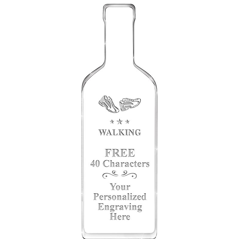 10" WINE BOTTLE ACRYLIC