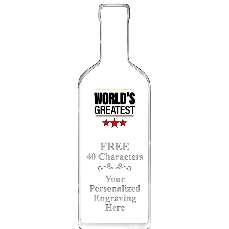 10" WINE BOTTLE ACRYLIC