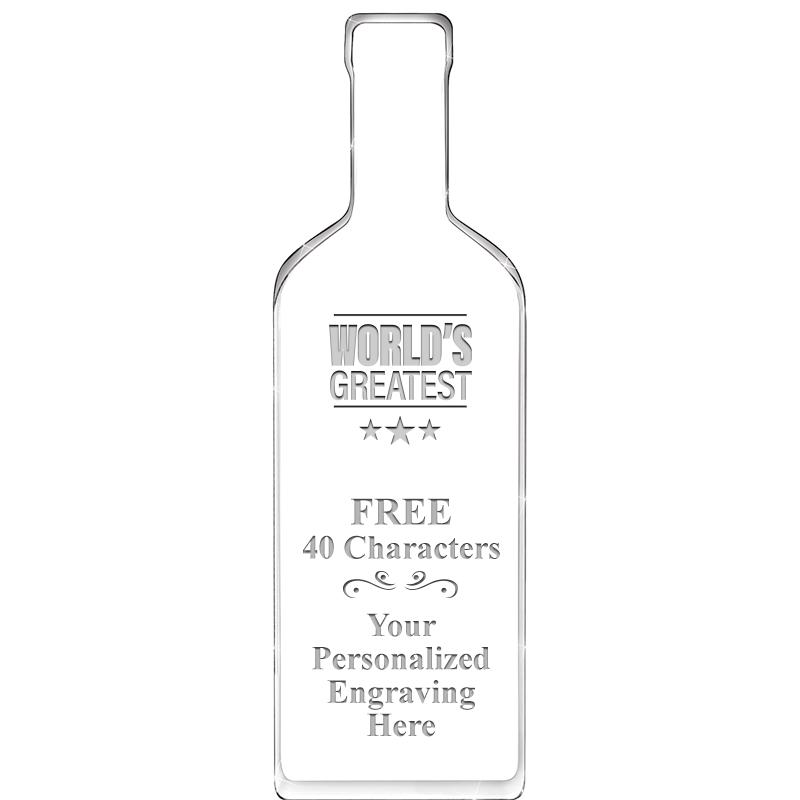 10" WINE BOTTLE ACRYLIC