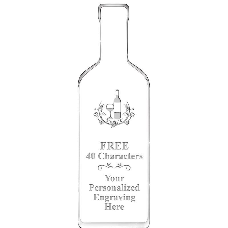 10" WINE BOTTLE ACRYLIC