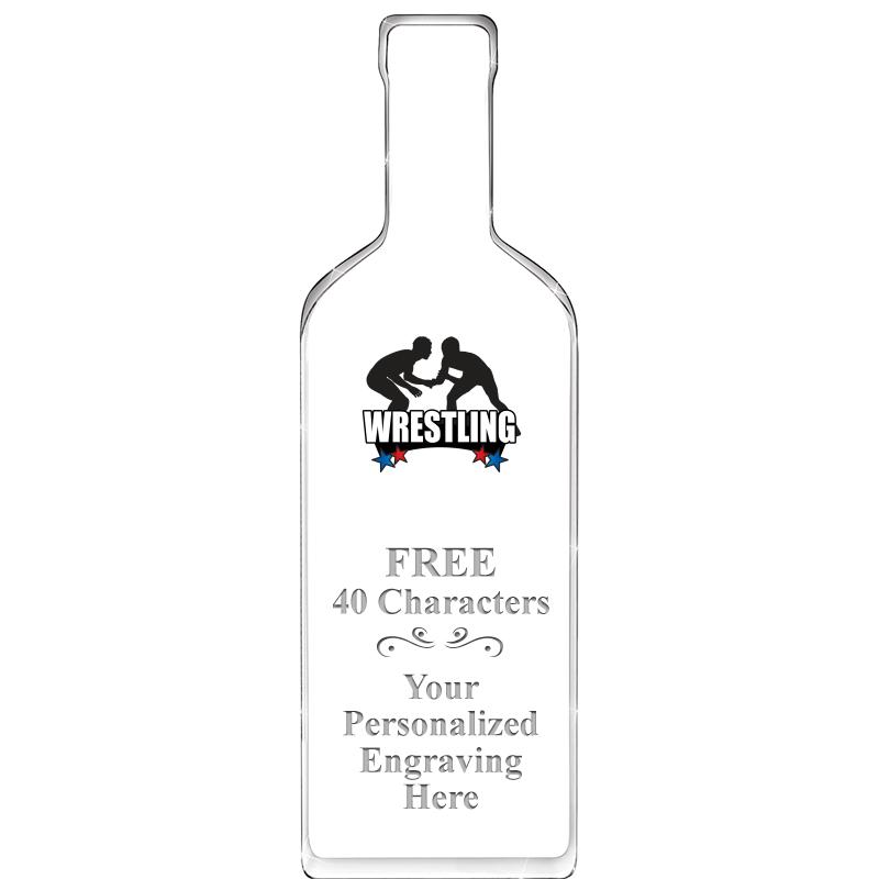 10" WINE BOTTLE ACRYLIC