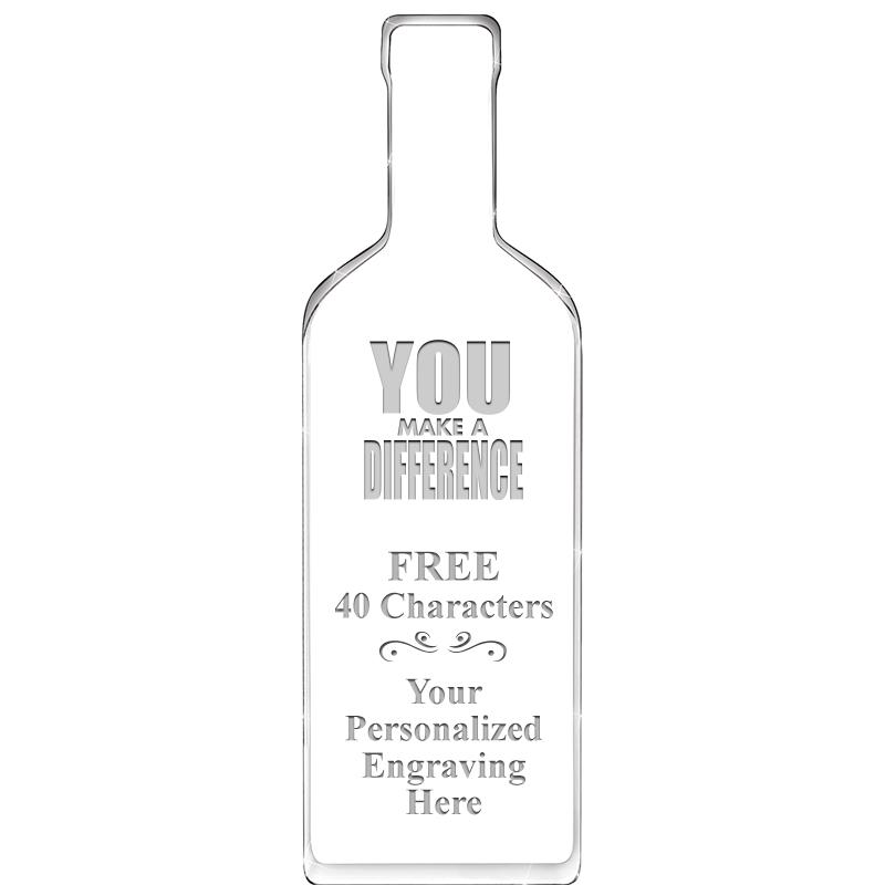 10" WINE BOTTLE ACRYLIC