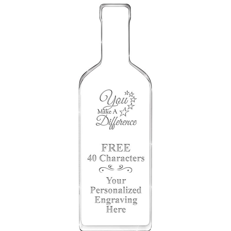 10" WINE BOTTLE ACRYLIC