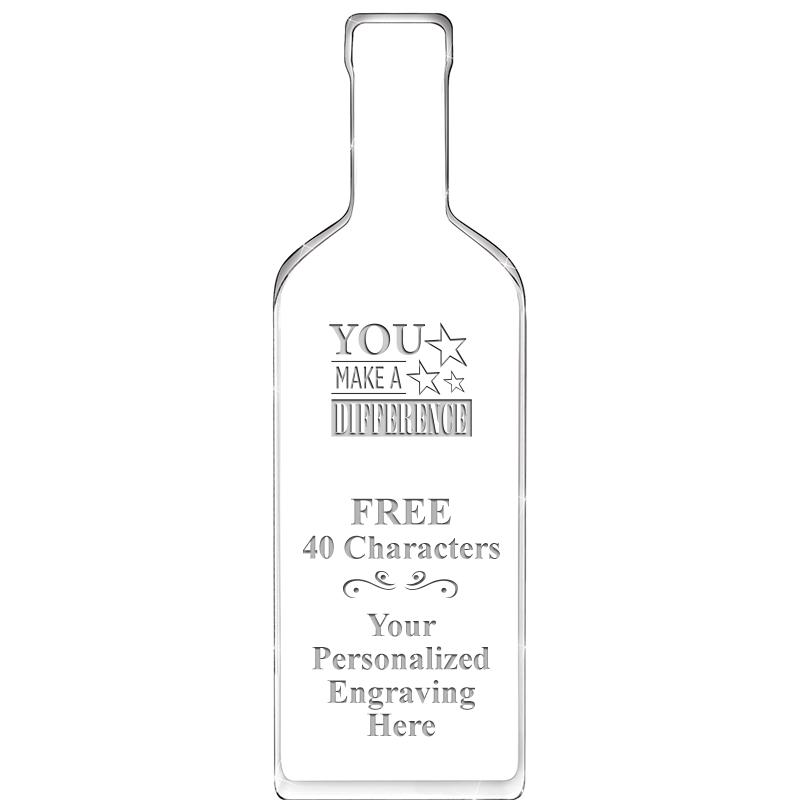 10" WINE BOTTLE ACRYLIC