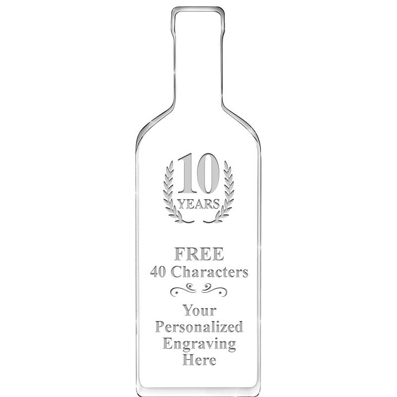 10" WINE BOTTLE ACRYLIC