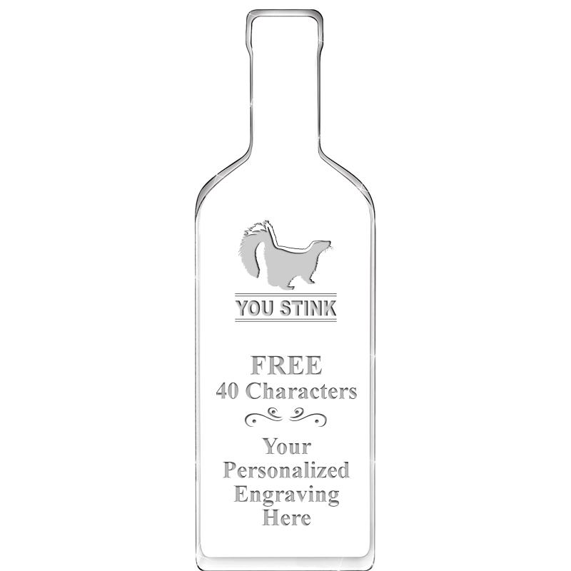 10" WINE BOTTLE ACRYLIC