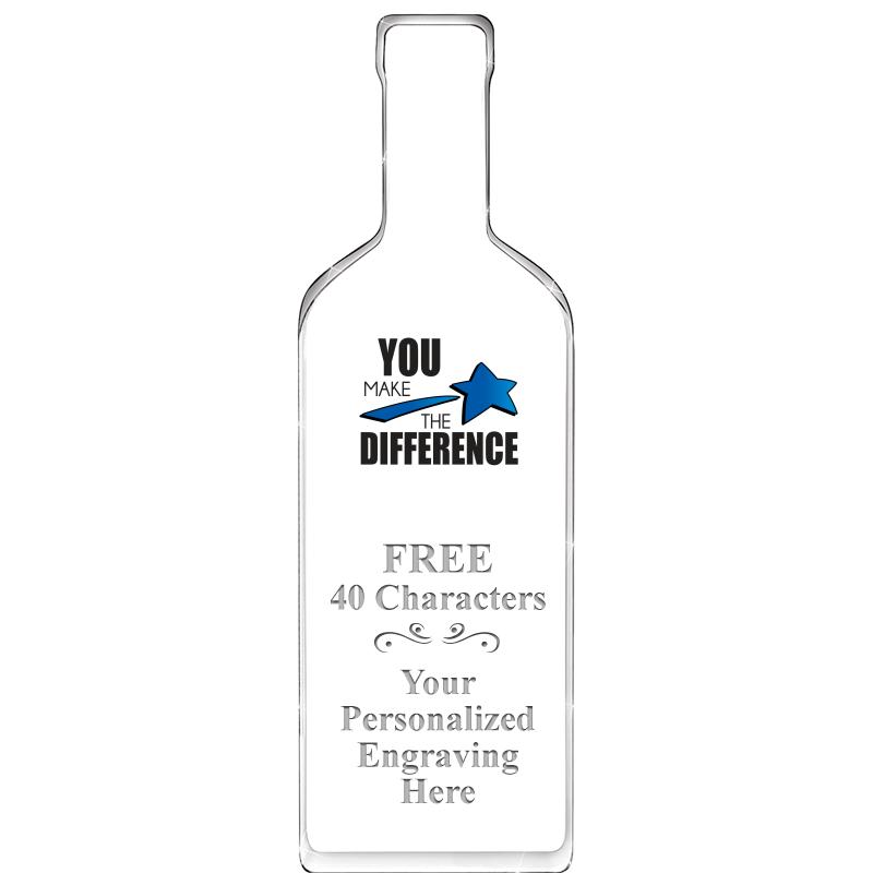 10" WINE BOTTLE ACRYLIC