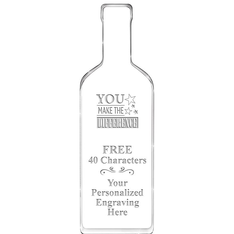 10" WINE BOTTLE ACRYLIC