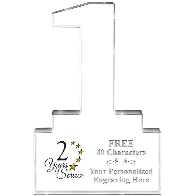 6" 1 YEAR OF SERVICE ACRYLIC