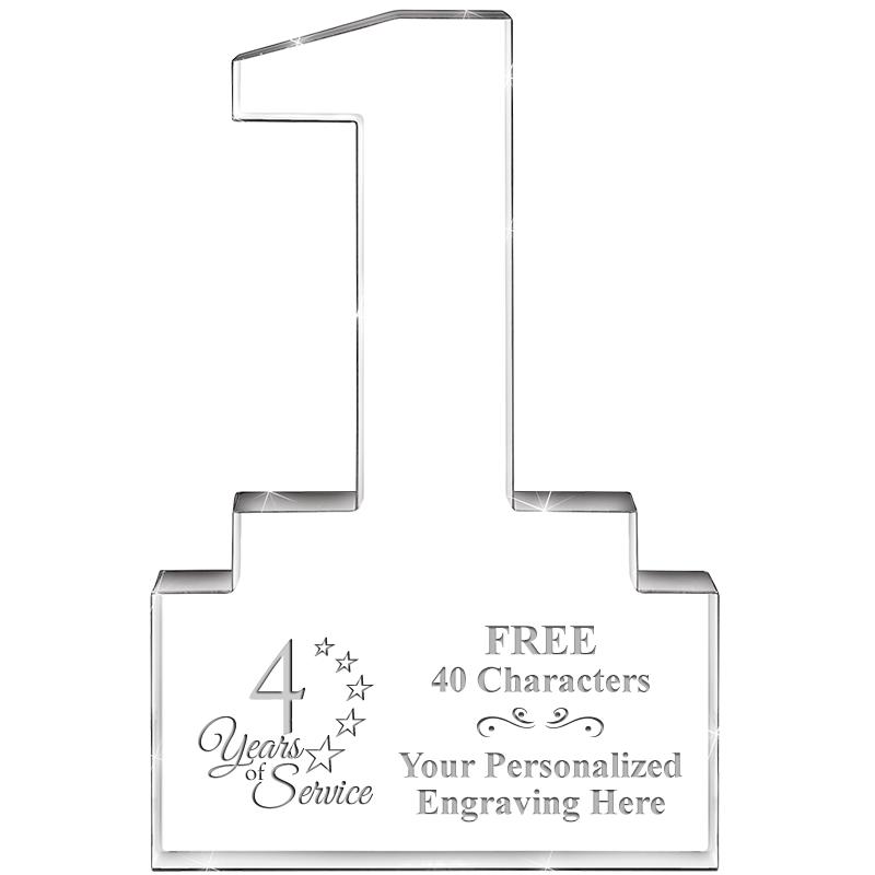 6" 1 YEAR OF SERVICE ACRYLIC