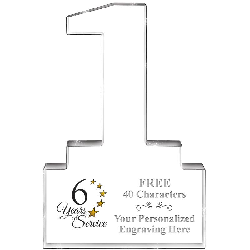 6" 1 YEAR OF SERVICE ACRYLIC