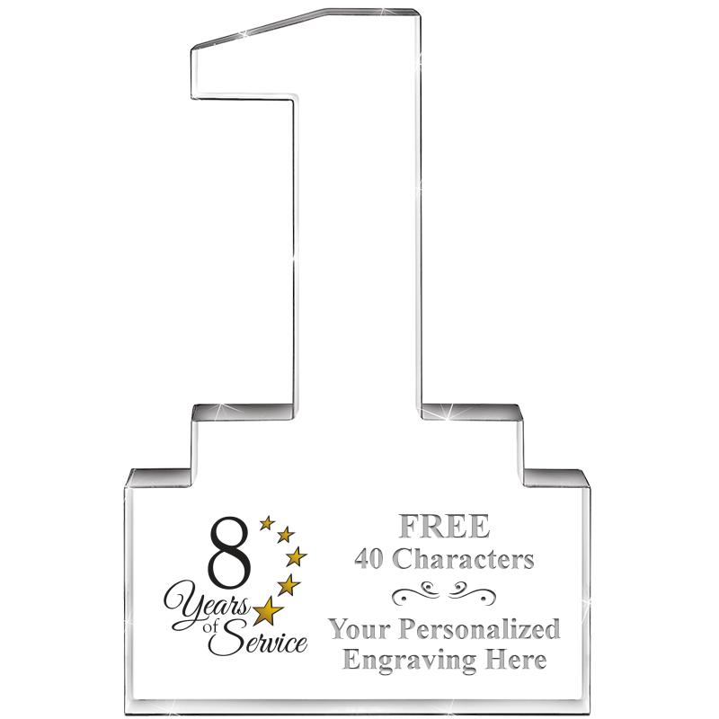 6" 1 YEAR OF SERVICE ACRYLIC