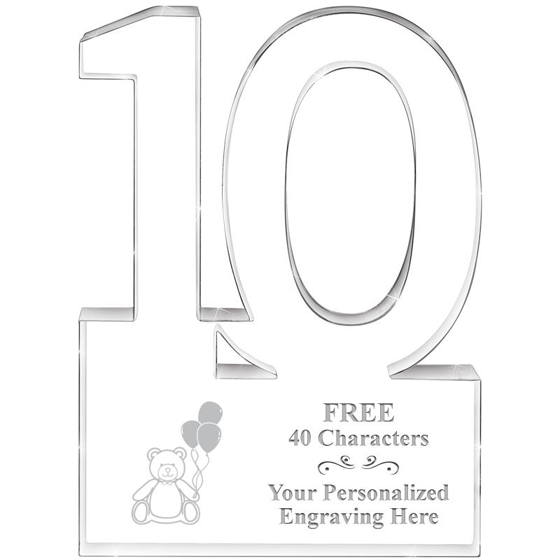 6" 10 YEARS OF SERVICE ACRYLIC