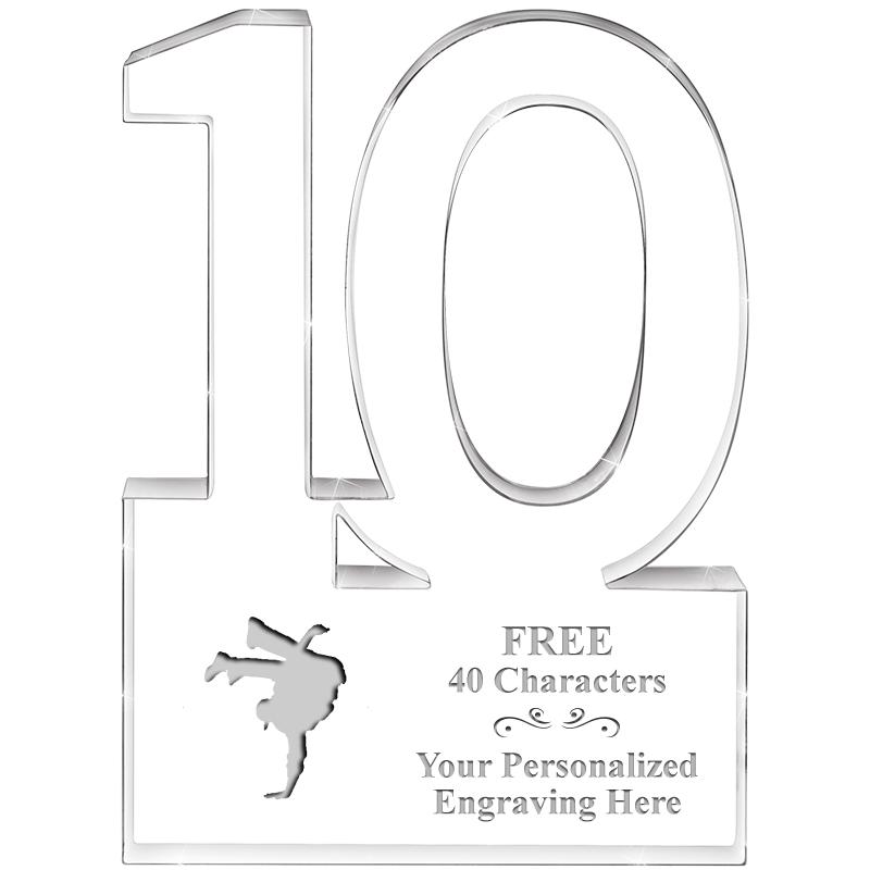 6" 10 YEARS OF SERVICE ACRYLIC