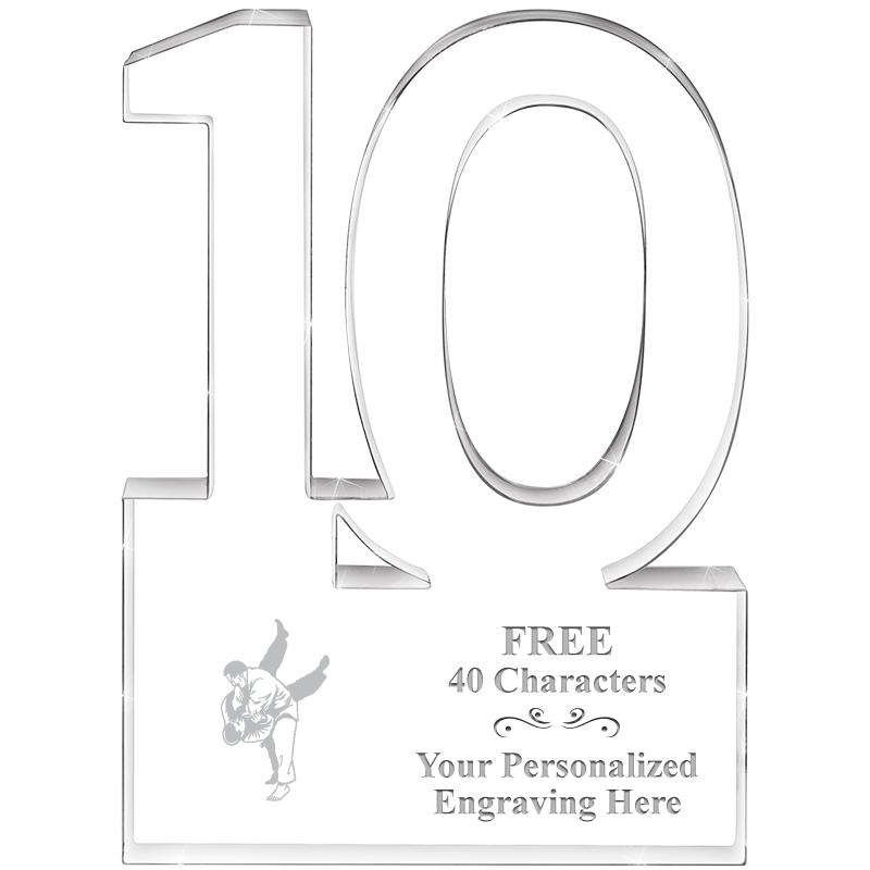 6" 10 YEARS OF SERVICE ACRYLIC