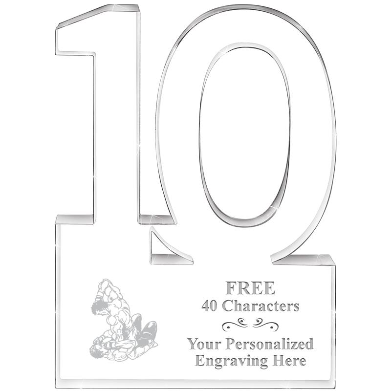 6" 10 YEARS OF SERVICE ACRYLIC