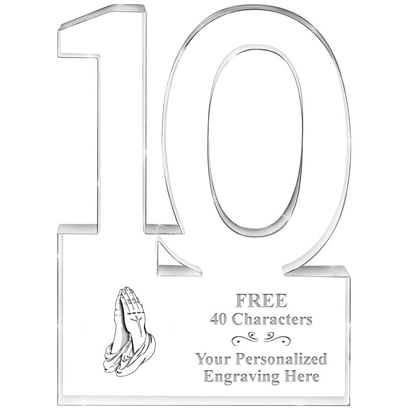 6" 10 YEARS OF SERVICE ACRYLIC