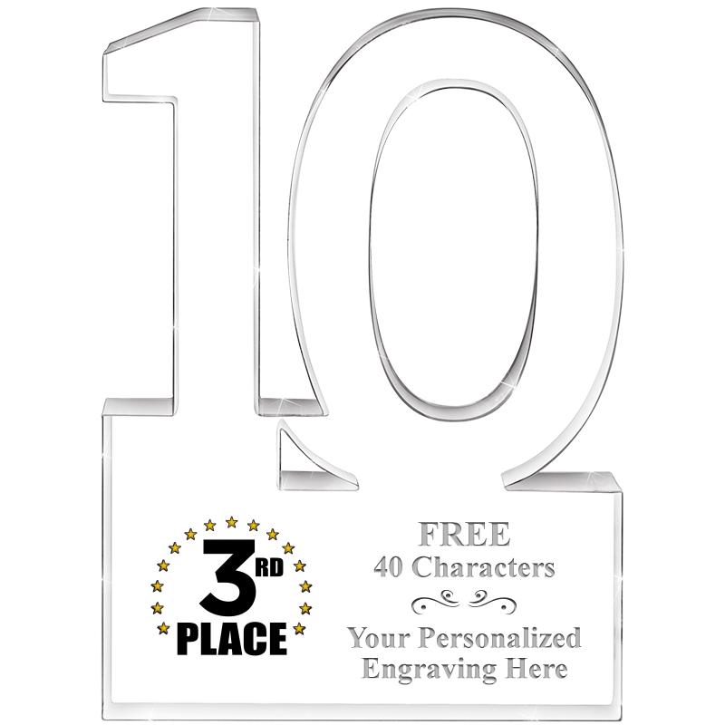 6" 10 YEARS OF SERVICE ACRYLIC