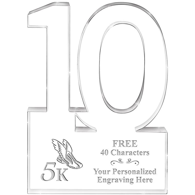 6" 10 YEARS OF SERVICE ACRYLIC