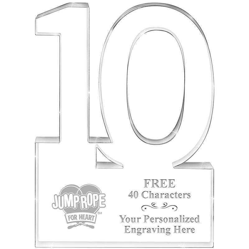 6" 10 YEARS OF SERVICE ACRYLIC