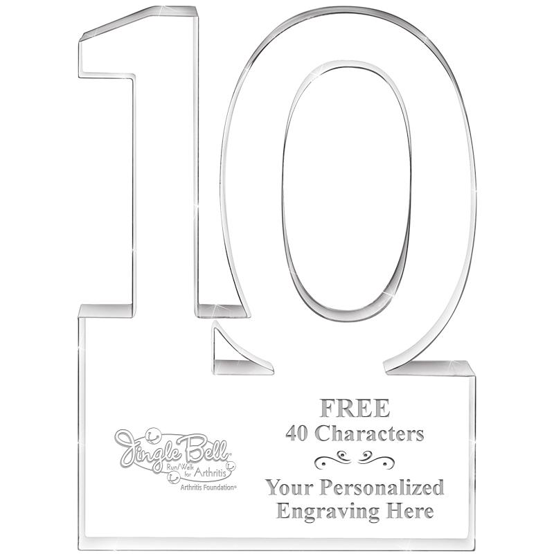 6" 10 YEARS OF SERVICE ACRYLIC