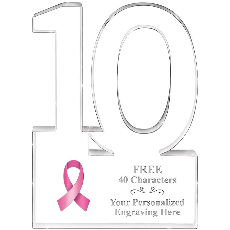 6" 10 YEARS OF SERVICE ACRYLIC