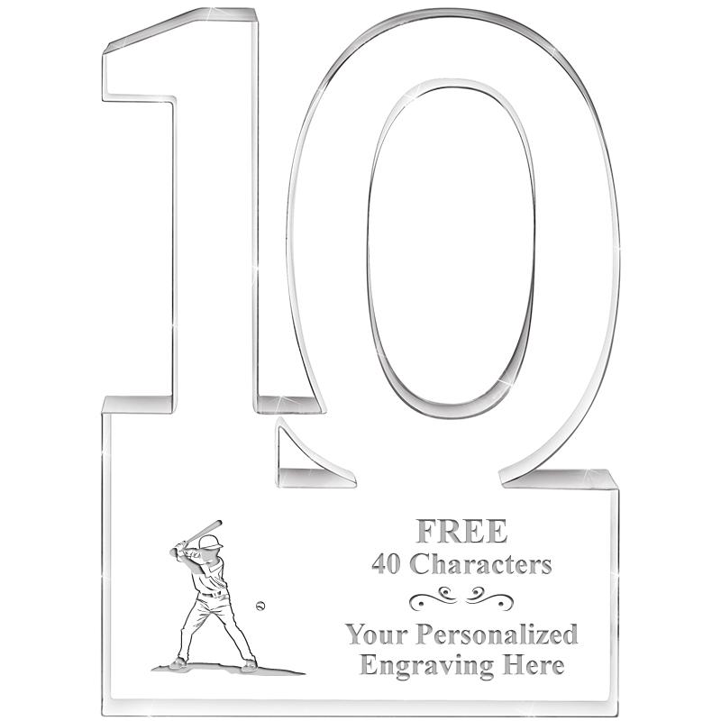 6" 10 YEARS OF SERVICE ACRYLIC