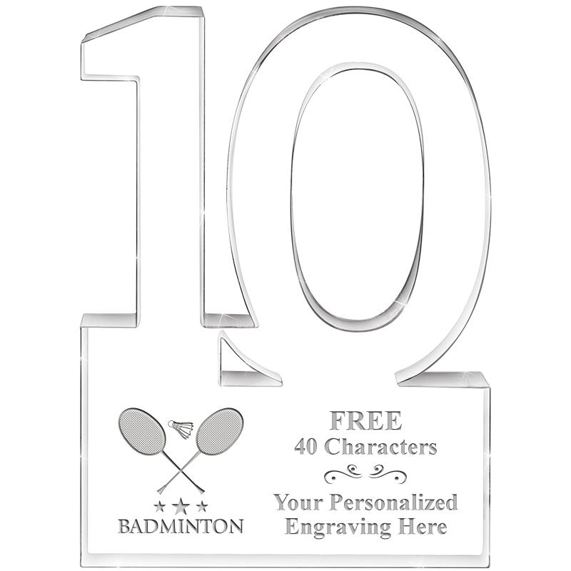 6" 10 YEARS OF SERVICE ACRYLIC