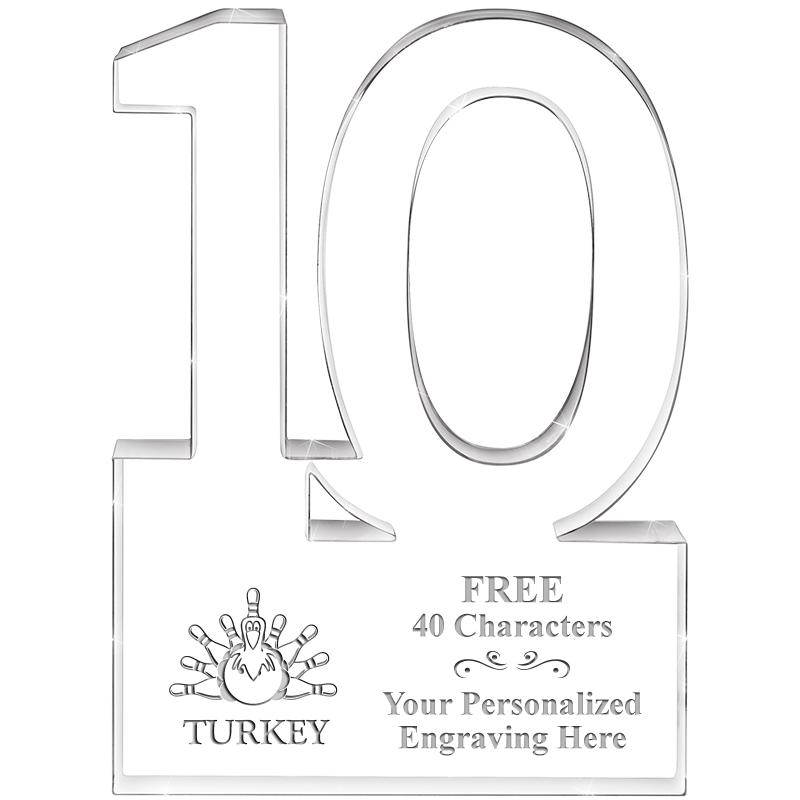 6" 10 YEARS OF SERVICE ACRYLIC