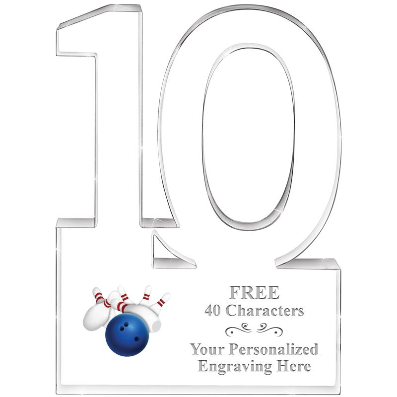 6" 10 YEARS OF SERVICE ACRYLIC