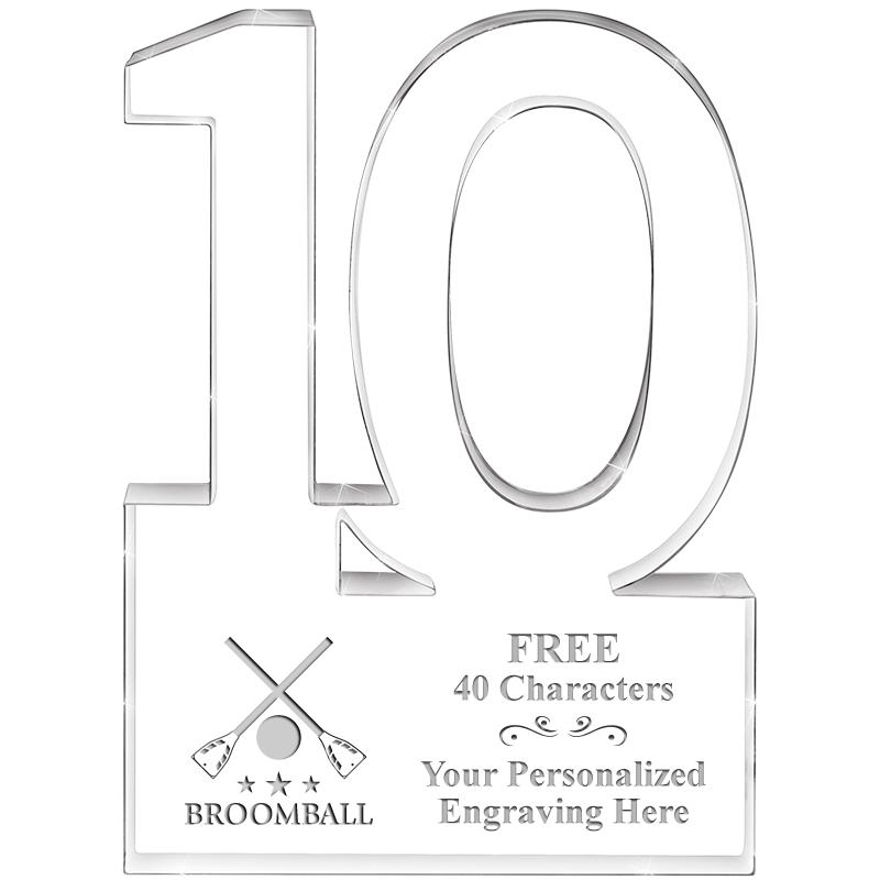 6" 10 YEARS OF SERVICE ACRYLIC