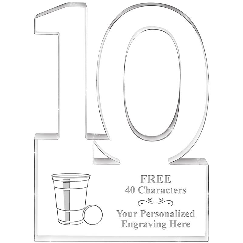 6" 10 YEARS OF SERVICE ACRYLIC