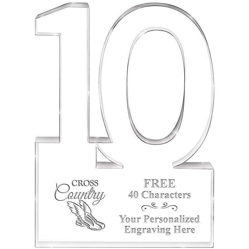 6" 10 YEARS OF SERVICE ACRYLIC