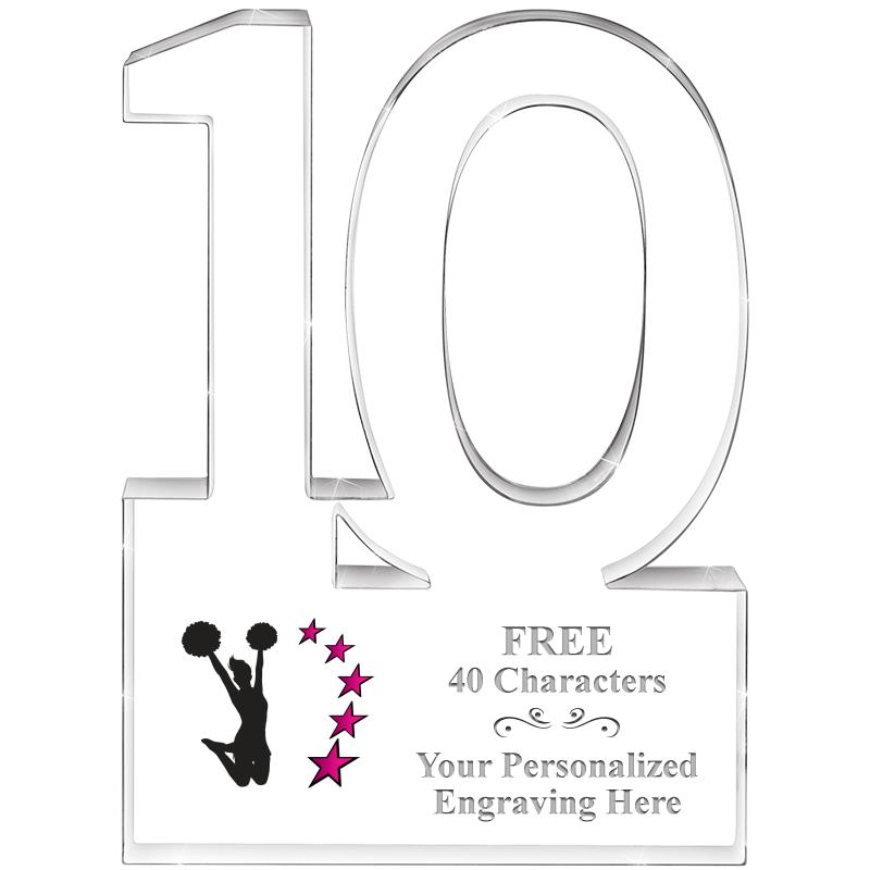 6" 10 YEARS OF SERVICE ACRYLIC