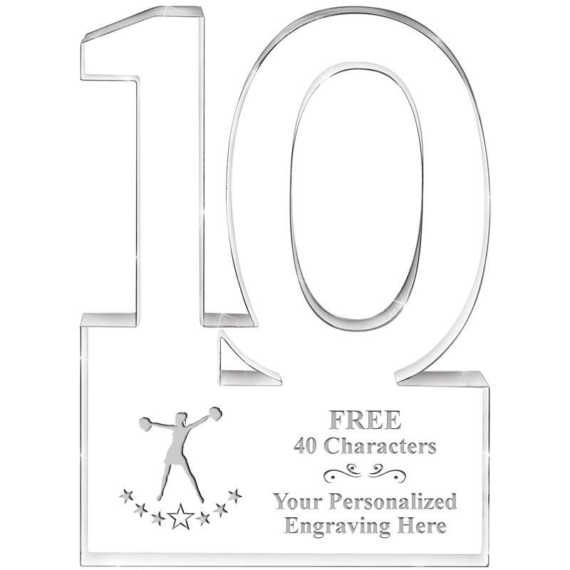 6" 10 YEARS OF SERVICE ACRYLIC