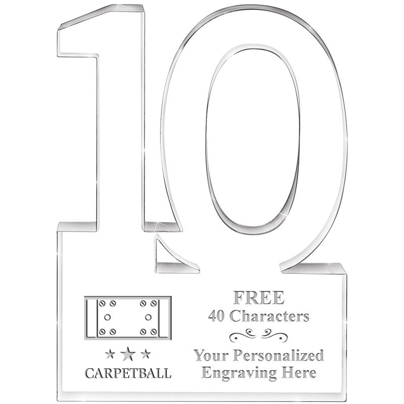 6" 10 YEARS OF SERVICE ACRYLIC