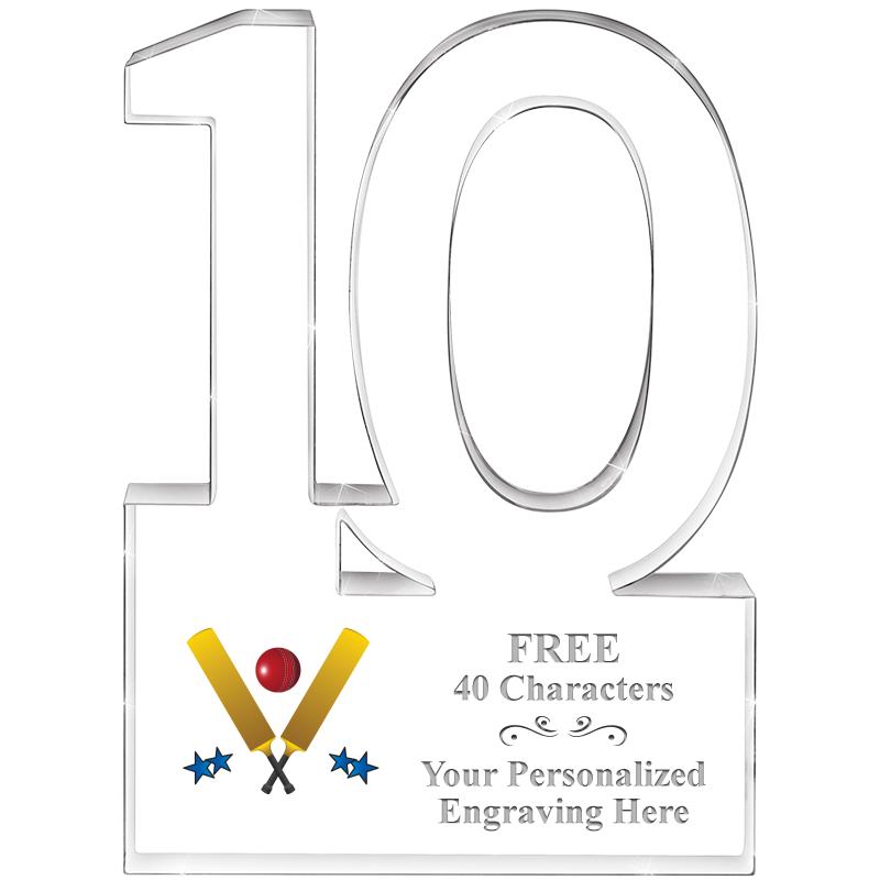 6" 10 YEARS OF SERVICE ACRYLIC