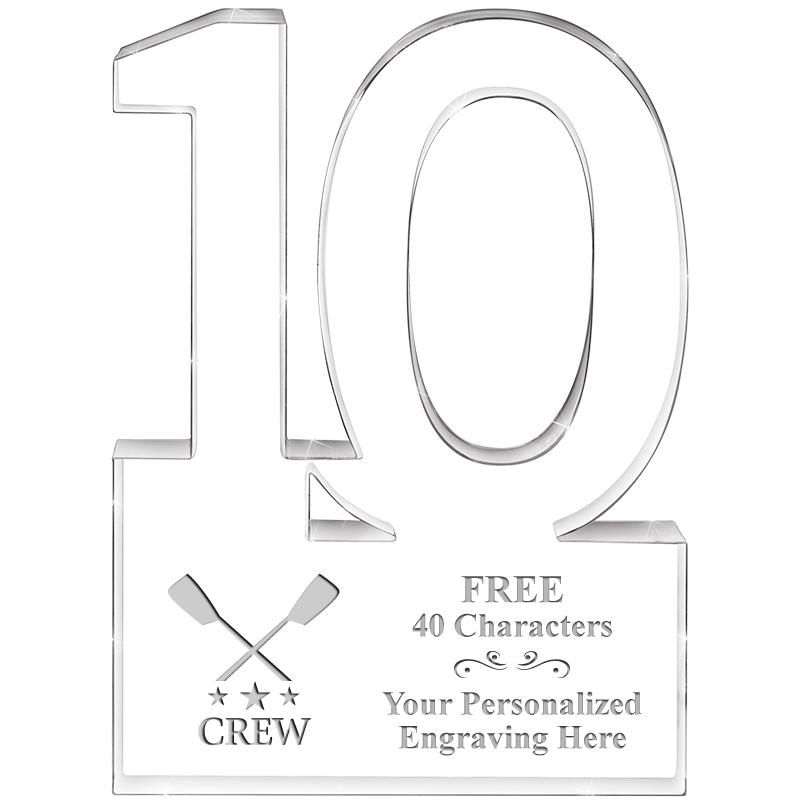 6" 10 YEARS OF SERVICE ACRYLIC