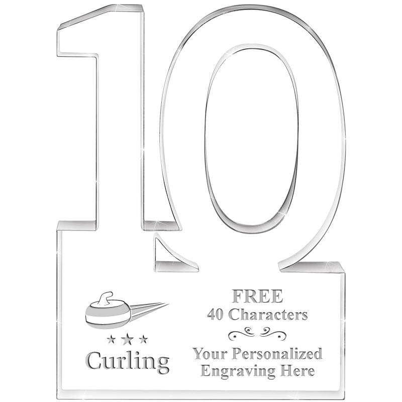 6" 10 YEARS OF SERVICE ACRYLIC