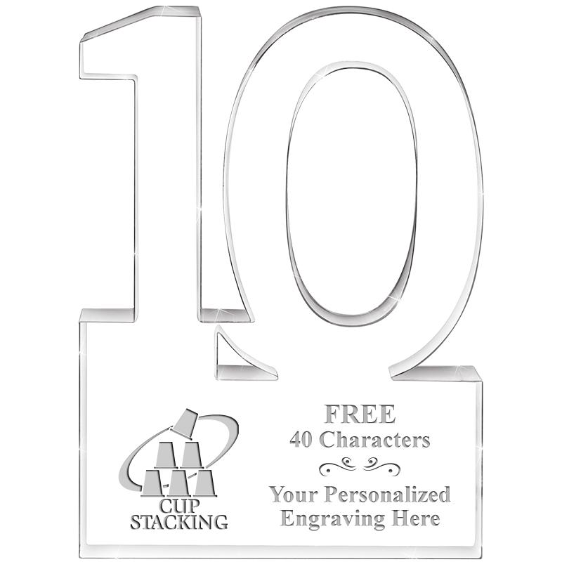 6" 10 YEARS OF SERVICE ACRYLIC