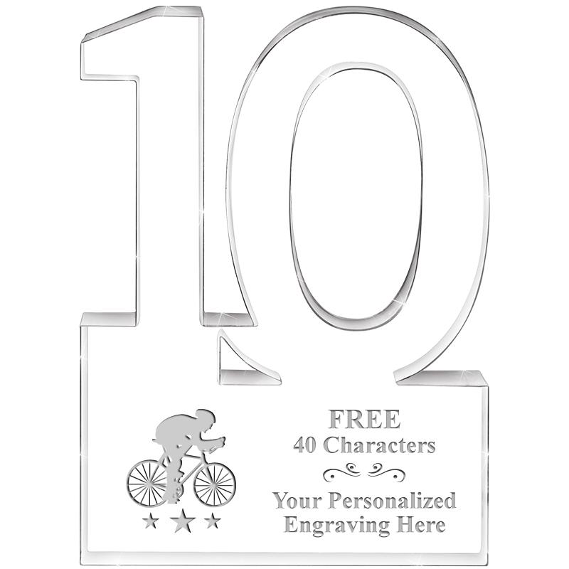 6" 10 YEARS OF SERVICE ACRYLIC