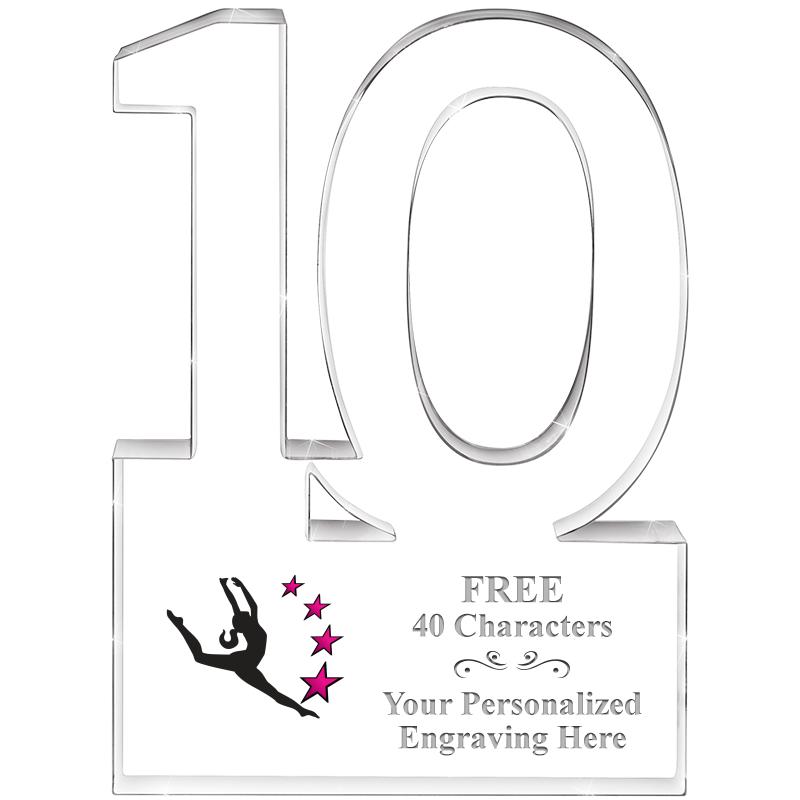 6" 10 YEARS OF SERVICE ACRYLIC