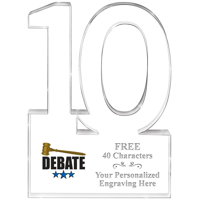 6" 10 YEARS OF SERVICE ACRYLIC