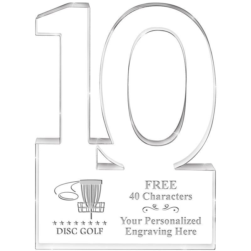 6" 10 YEARS OF SERVICE ACRYLIC