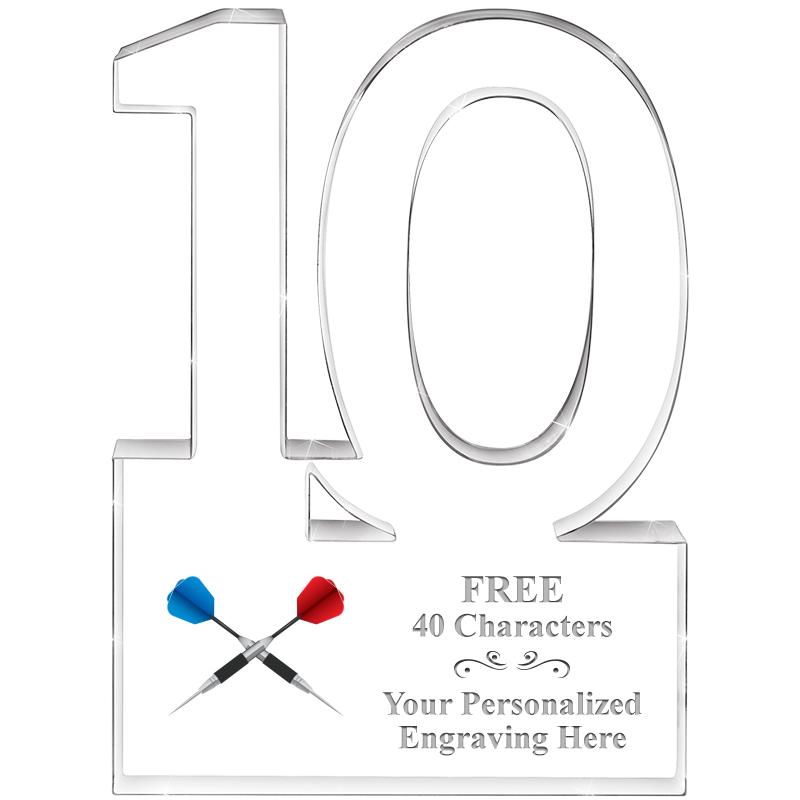 6" 10 YEARS OF SERVICE ACRYLIC