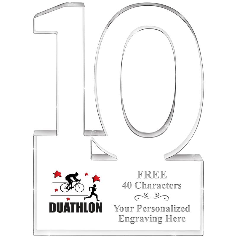 6" 10 YEARS OF SERVICE ACRYLIC