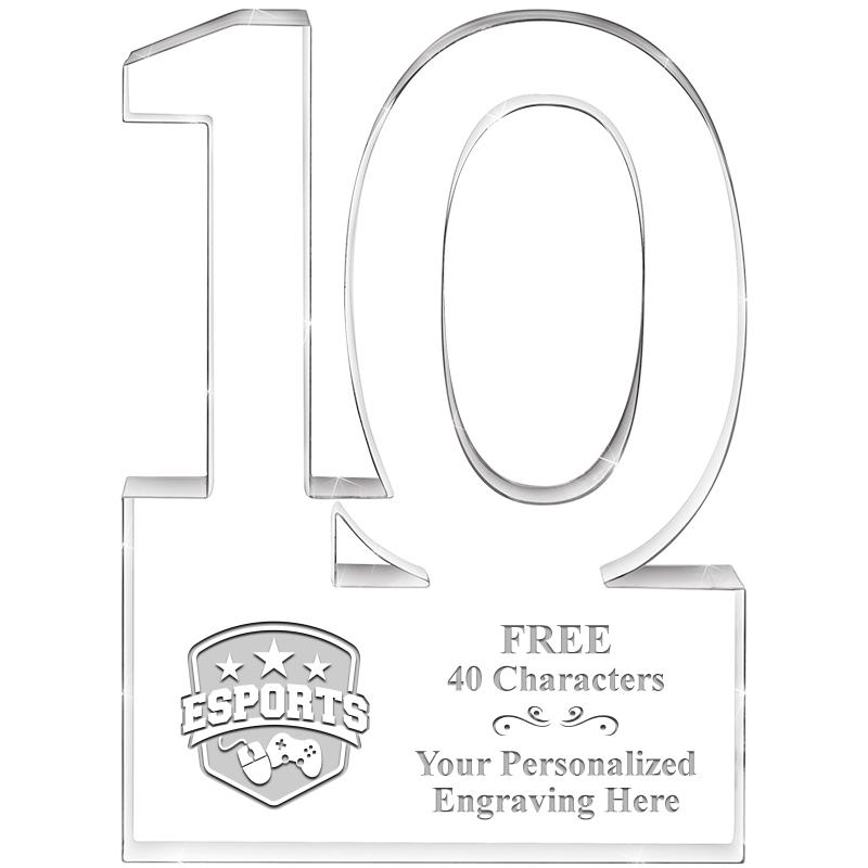 6" 10 YEARS OF SERVICE ACRYLIC