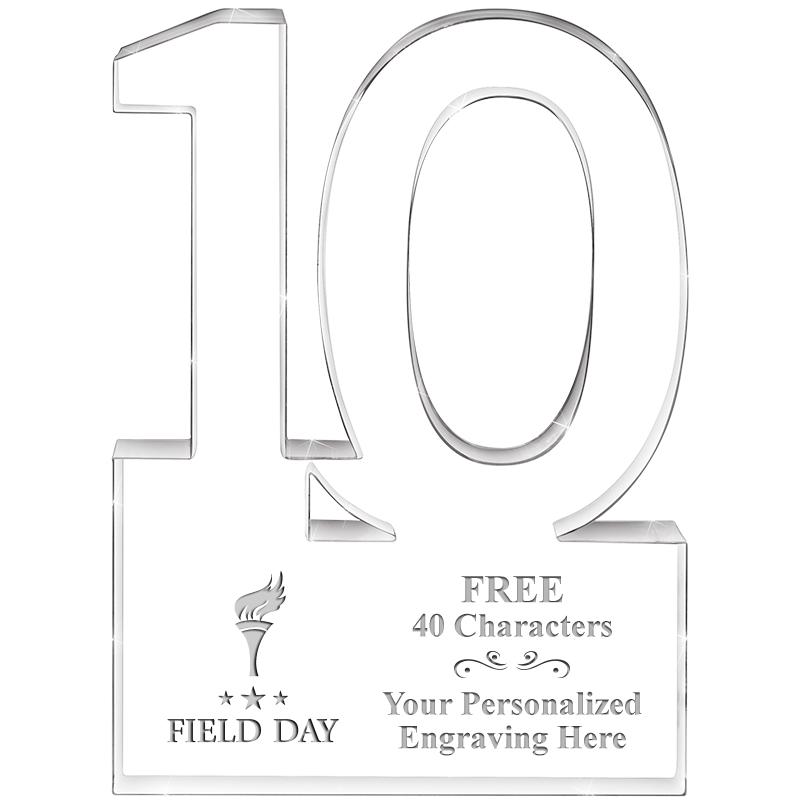 6" 10 YEARS OF SERVICE ACRYLIC